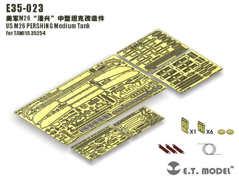 Maquette ET E35-023 Char moyen américain M26 PERSHING (pour TAMIYA 35254) (1/35)