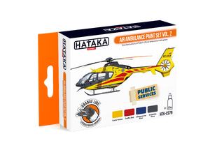 Kit de peinture Hataka HTK-CS79 pour ambulance aérienne (HEMS), volume 2 (4 x 17 ml)