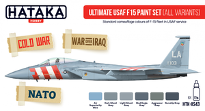 Kit de peinture Hataka HTK-AS43 Ultimate USAF F-15 (toutes variantes) (6 x 17 ml)