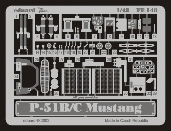 Eduard FE140 P-51B/C ICM 1/48