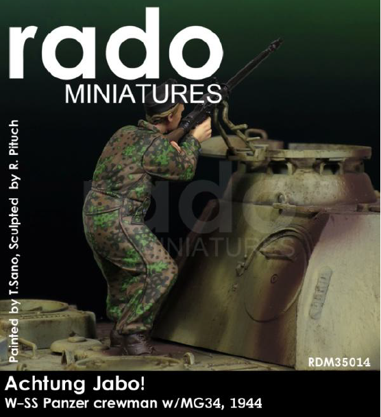 RADO Miniatures RDM35014 Achtung Jabo ! W-SS Panzer crewman w/MG34 , 1944 1/35