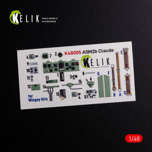 Décalcomanies 3D intérieures KELIK K48005 A5M2B Claude pour maquette WingsyKits au 1/48 – Bild 2