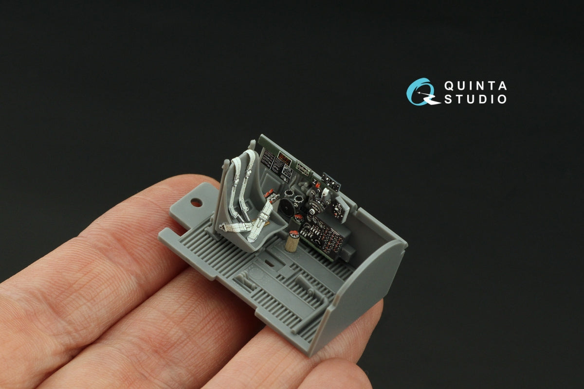 Intérieur imprimé en 3D et coloré sur papier décalcomanie Quinta Studio QD48412 P-47D Thunderbolt Bubbletop (Tamiya) 1/48 – Bild 9