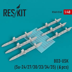 Supports RESKIT RS48-0160 BD3-USK (6 pièces) 1/48