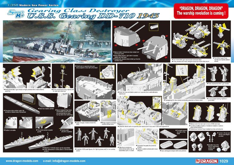 Dragon 1029 USS Gearing DD-710 1/350 – image 2