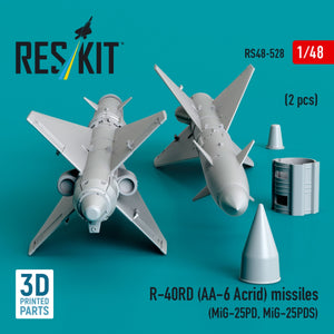 Missiles RESKIT RS48-0528 R-40RD (AA-6 « Acrid ») (2 pièces) (impression 3D) 1/48 – Bild 2