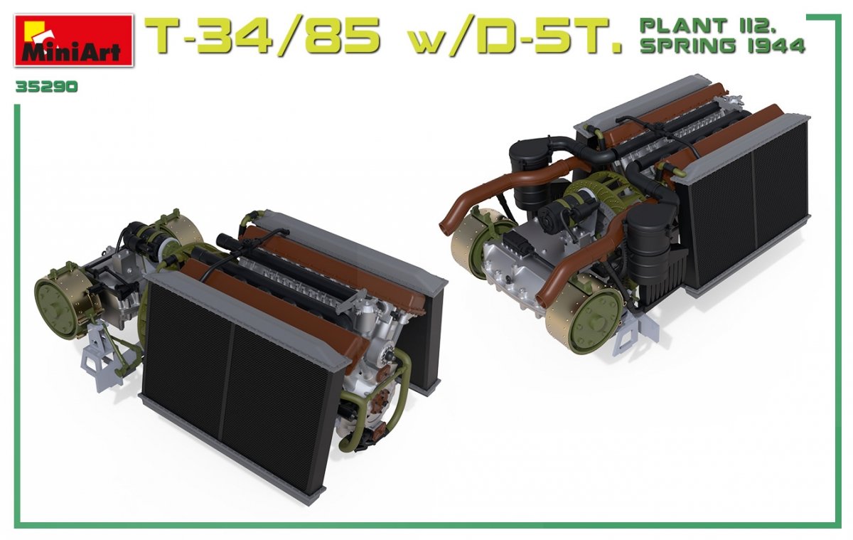 Miniart 35290 T-34/85 avec D-5T. Usine 112. Printemps 1944. Maquette intérieure 1/35 – immagine 7