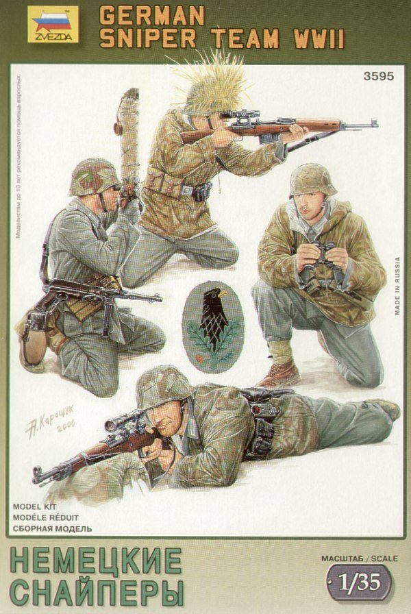 Zvezda 3595 German sniper team 1/35