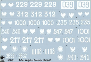 Maquette ToRo 35D51 - Chars T-34 en service dans l&amp;#39;armée polonaise (1943-1945) à l&amp;#39;échelle 1/35