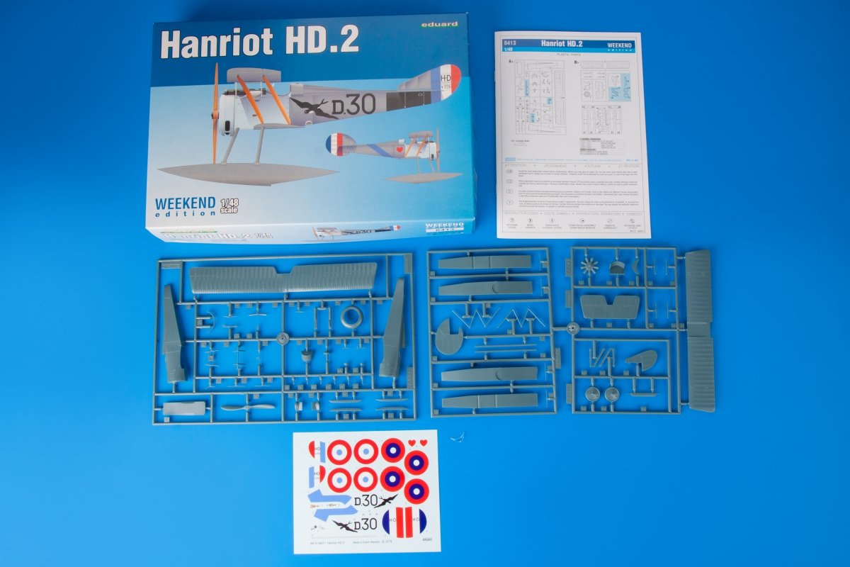 Eduard 8413 Avion à flotteurs Hanriot HD.2 français de la Première Guerre mondiale, édition Weekend, échelle 1/48 – Bild 3