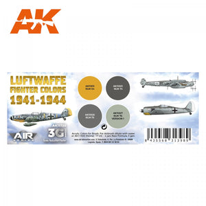 AK Interactive AK11720 LUFTWAFFE FIGHTER COLORS 1941-1944 4x17 ml – zdjęcie 2