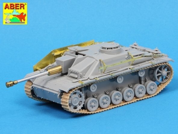 Canon Aber 72L-60 pour StuG.III allemand, Ausf.G version intermédiaire / StuK.40 L/48 allemand 7,5 cm Bartel avec frein de bouche modèle intermédiaire pour StuG.III Ausf.G intermédiaire 1/72 – imagen 6