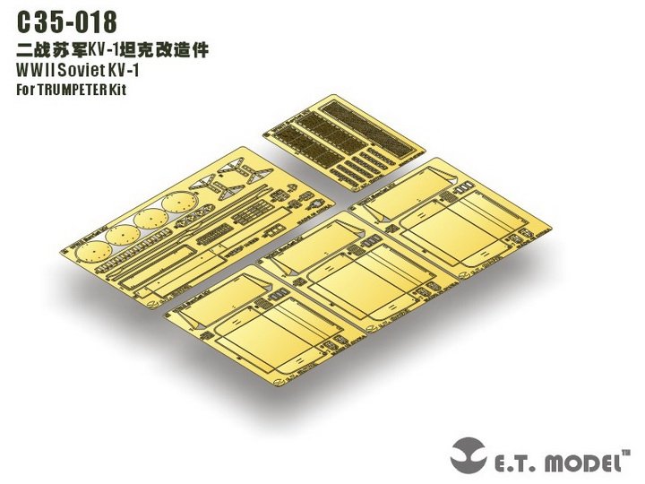 Maquette ET Model C35-018 KV-1 soviétique de la Seconde Guerre mondiale pour kit TRUMPETER au 1/35