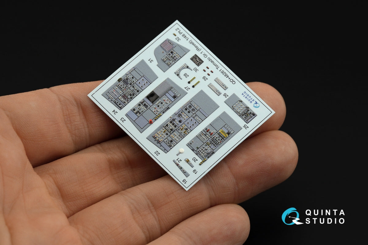 Intérieur imprimé en 3D et coloré sur papier décalcomanie (Revell) pour le Tornado GR.1 de Quinta Studio QD+48261 (avec pièces en résine imprimées en 3D) à l&amp;#39;échelle 1/48. – immagine 7
