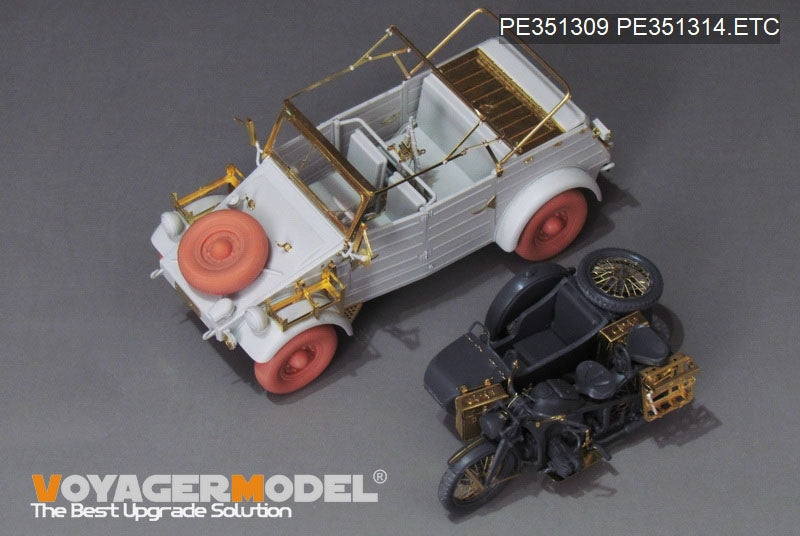 Kit de mise à niveau Voyager Model PE351314 pour Kubelwagen Type 82 (version troupes d&amp;#39;Afrique) de la Seconde Guerre mondiale, compatible avec le modèle MENG VS-015 au 1/35. – image 12