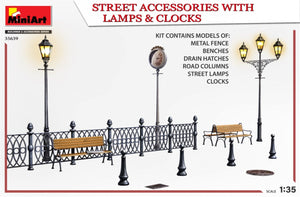 MiniArt 35639 ACCESSOIRES DE RUE AVEC LAMPES ET HORLOGES 1/35 – immagine 4