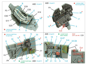Intérieur imprimé en 3D et coloré sur papier décalcomanie Quinta Studio QD32162 P-40N Warhawk (Trumpeter) 1/32 – image 2