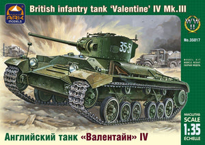 Ark Models 35017 Char d&amp;#39;infanterie britannique « Valentine » IV Mk.III (1/35)
