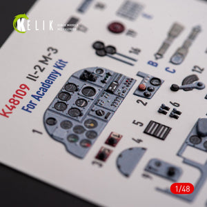 KELIK K48109 IL-2M3 - Décalcomanies 3D intérieures pour maquette Academy/Accurate Miniatures au 1/48 – image 2