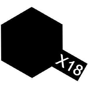 Peinture acrylique Tamiya X18 Noir semi-brillant (81518) 10 ml – image 2