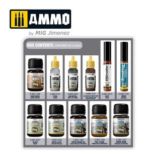 MUNITIONS du Mig Jimenez 7804 SUPER PACK. INTEMPÉRIES POUR MOTEURS. EFFETS POUR MOTEURS – Bild 2