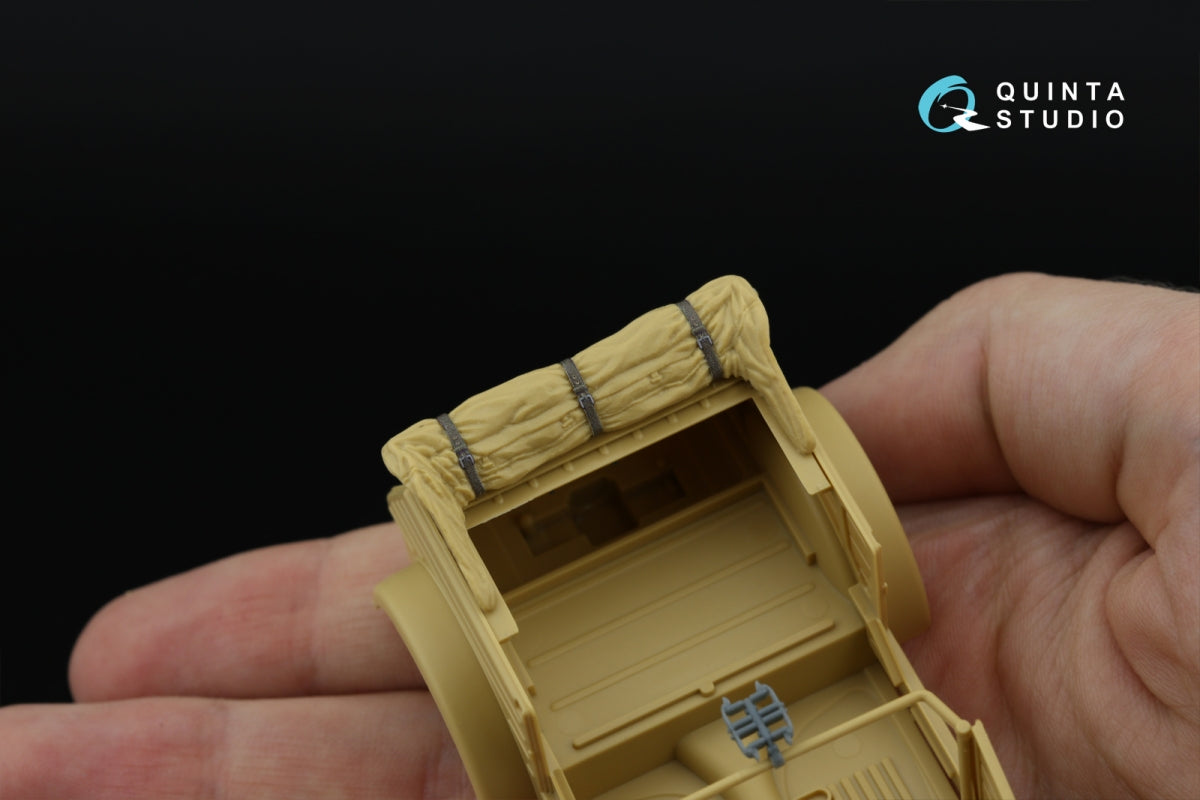 Intérieur imprimé et coloré en 3D sur papier décalcomanie (Tamiya) (avec pièces en résine imprimées en 3D) Quinta Studio QD+35141 Kubelwagen Type 82, échelle 1/35 – imagen 11