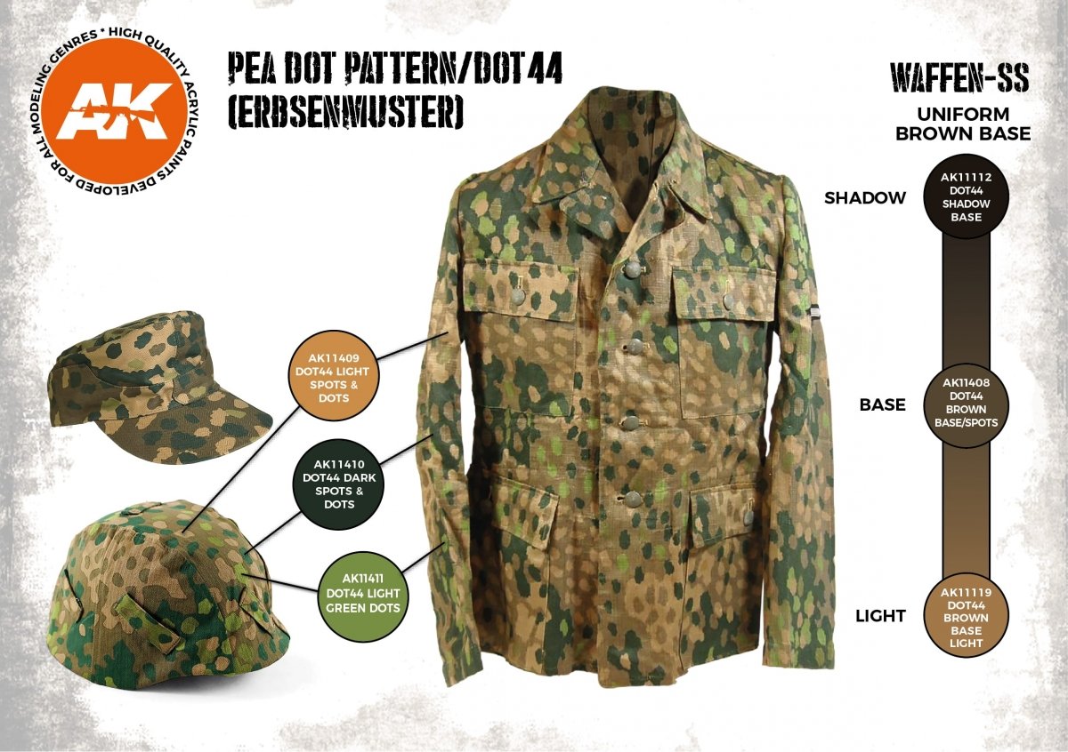 AK Interactive AK11623 MOTIF À POINTS POIS/DOT44 (ERBSENMUSTER)  – imagen 3