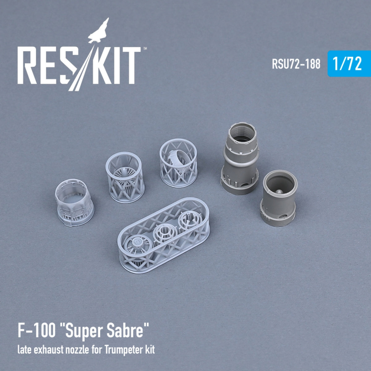 RESKIT RSU72-0188 F-100 « SUPER SABER » TUYAU D&amp;#39;ÉCHAPPEMENT TARDIF POUR MAQUET TRUMPETER 1/72 – image 3