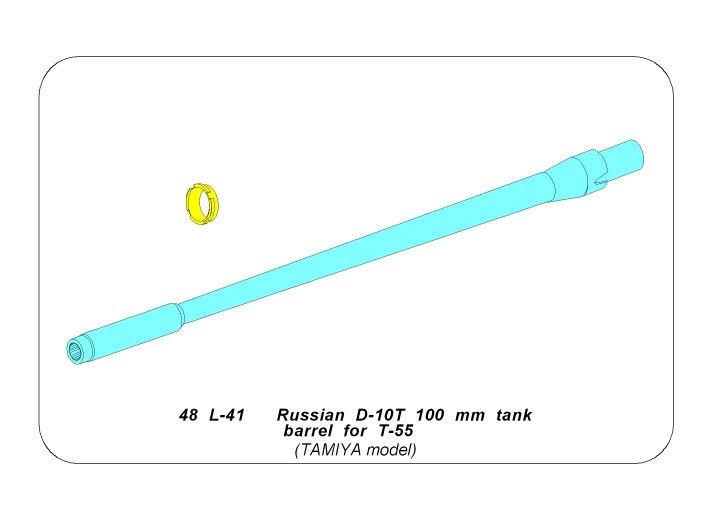 Canon Aber 48L-41 de 100 mm pour char russe D-10T T-55, compatible avec la maquette Tamiya : 32571 ; échelle 1/48 – imagen 3