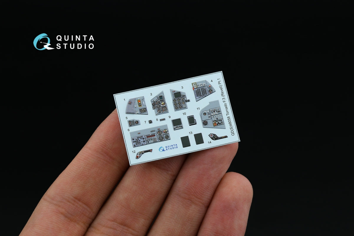 Quinta Studio QDS+48058 Tornado F.3 Intérieur imprimé en 3D et coloré sur papier décalcomanie (Revell) (petite version) (avec pièces en résine imprimées en 3D) 1/48 – image 4