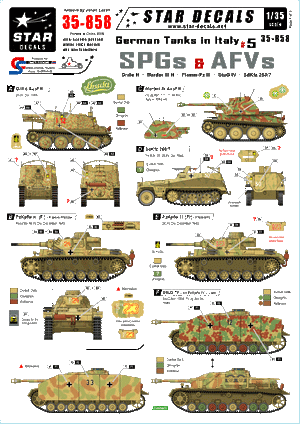 Star Decals 35-858 Chars allemands en Italie 5 1/35