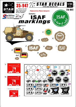 Star Decals 35-947 Marquages ​​génériques ISAF 1/35