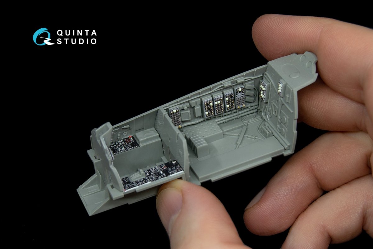 Intérieur imprimé en 3D et coloré sur papier décalcomanie Quinta Studio QD48038 F-15A (pour kit GWH) 1/48 – Bild 2