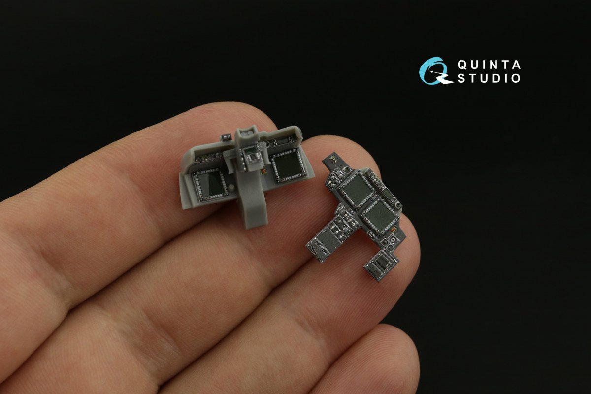 Intérieur imprimé en 3D et coloré sur papier décalcomanie Quinta Studio QD48362 AH-64D (Hasegawa) 1/48  – Bild 8
