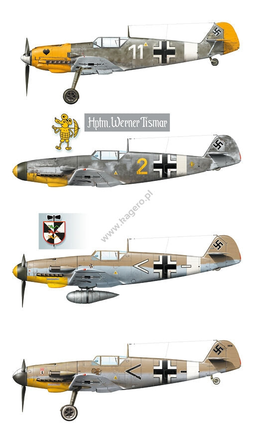 Kagero 15034 Messerschmitt Bf 109 au-dessus de la Méditerranée, partie I (décalcomanies) EN/PL – imagen 9