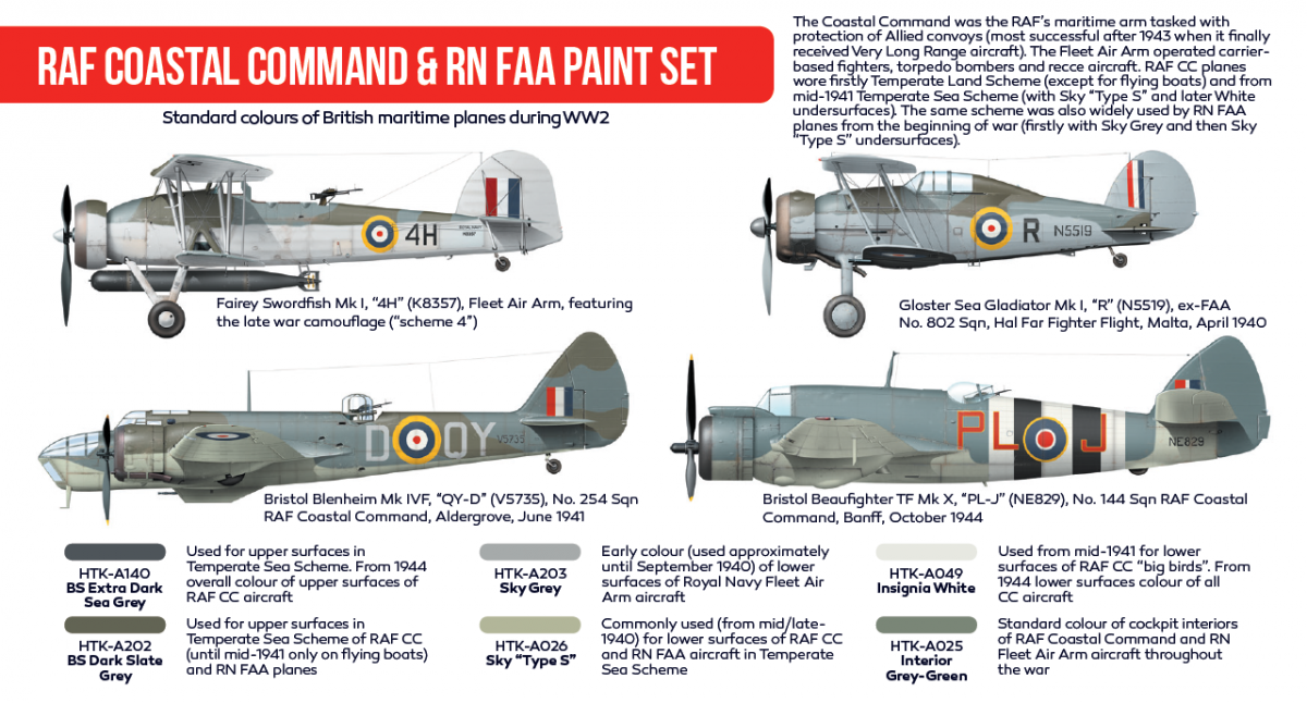 Peinture Hataka HTK-AS49 RAF Coastal Command &amp;amp; RN FAA (6x17ml) – image 2