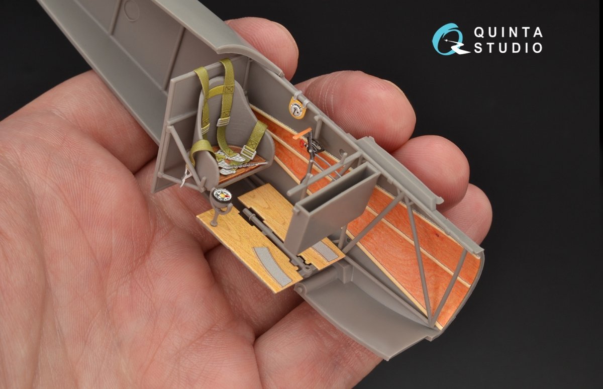 Intérieur imprimé en 3D et coloré sur papier décalcomanie Quinta Studio QD32060 pour Fokker Dr.1 (pour maquette Roden) à l&amp;#39;échelle 1/32 – image 6