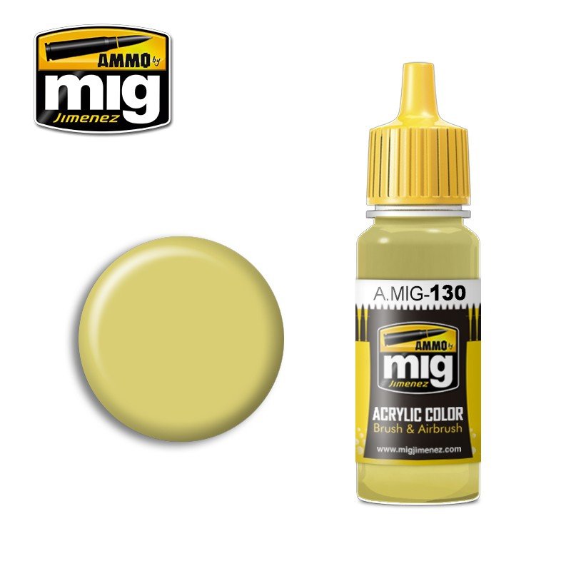 Munitions Mig Jimenez 0130 JAUNE DÉCOLORÉ 17 ml