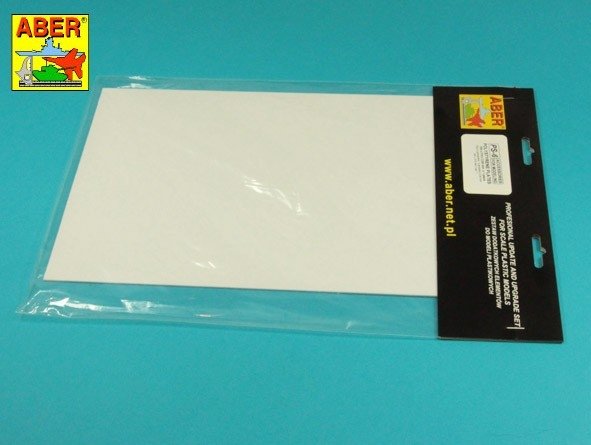 Plaques de polystyrène blanc Aber PS-6 195 x 315 x 2,00 mm x 1 pièce.