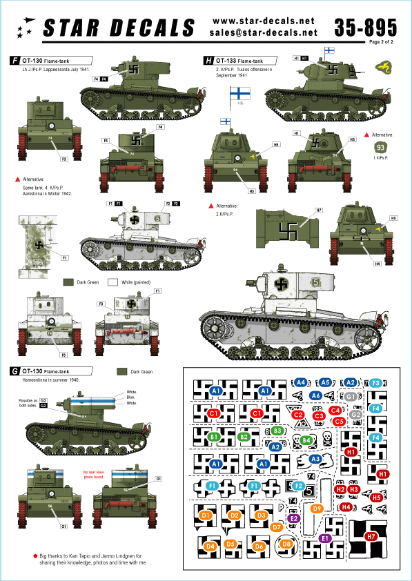 Star Decals 35-895 Chars finlandais de la Seconde Guerre mondiale, partie 3, échelle 1/35 – imagen 2