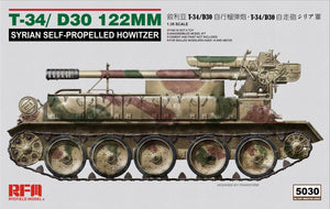 Maquette Rye Field 5030 T-34/D-30 Obusier automoteur syrien de 122 mm, échelle 1/35
