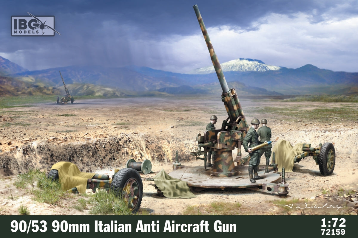 IBG 72159 90/53 Canon antiaérien italien de 90 mm, échelle 1/72