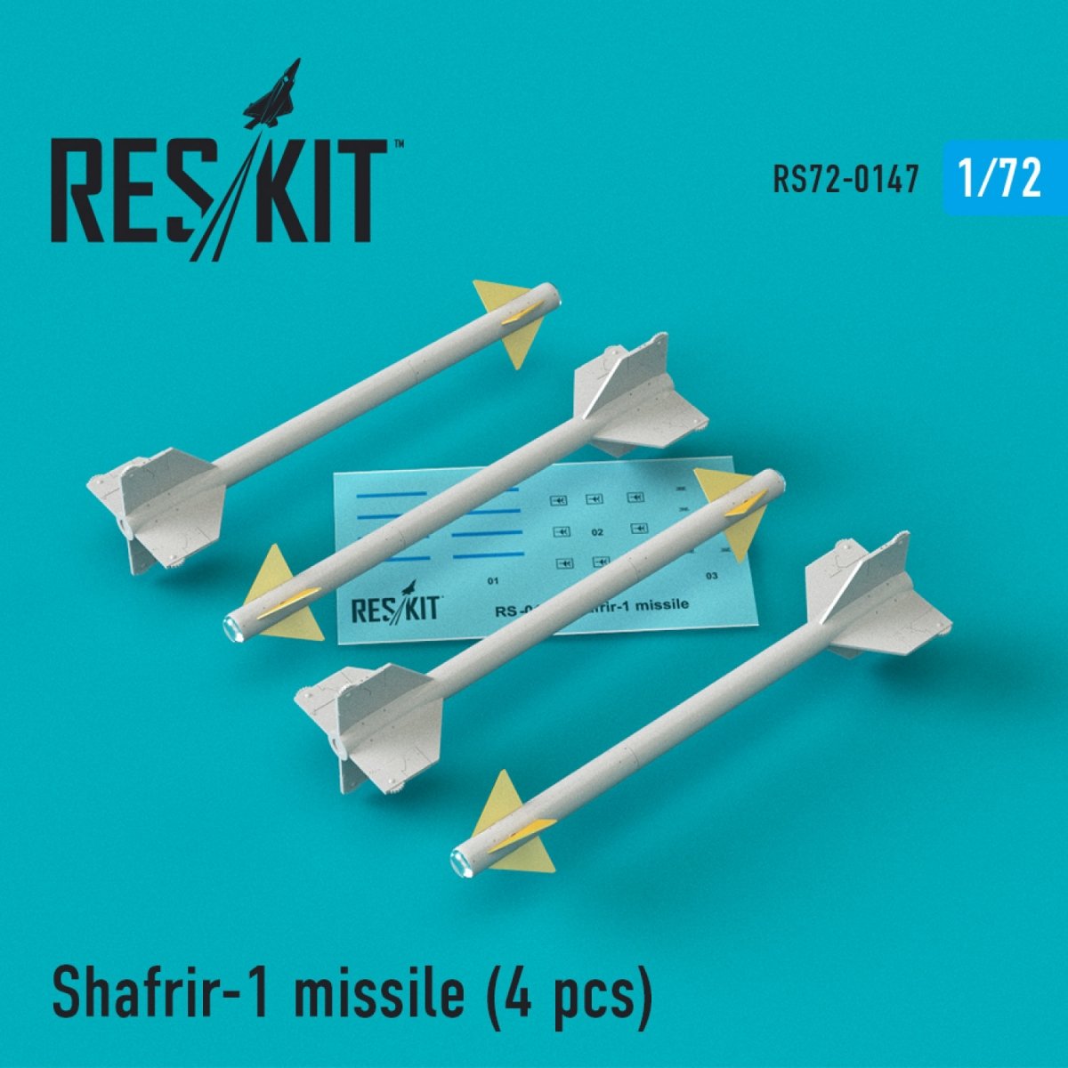RESKIT RS72-0147 MISSILES SHAFRIR-1 (4PCS) 1/72