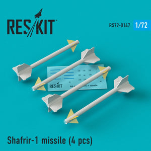 RESKIT RS72-0147 MISSILES SHAFRIR-1 (4PCS) 1/72