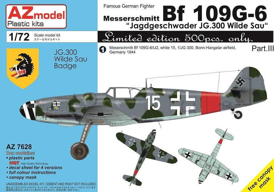 AZ Modèle AZ7628 Bf 109G-6 JG.300 Pt.III 1/72