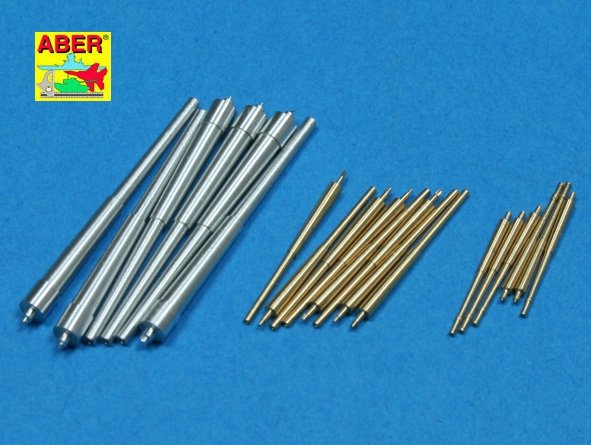 Aber 350L-44 Jeu de canons 280 mm x 6 ; 150 mm x 8 ; 105 mm x 6 pour cuirassés de classe Admiral Graf Spee (1/350)