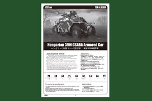 Hobby Boss 83866 Voiture blindée hongroise 39M CSABA (1/35) – immagine 5