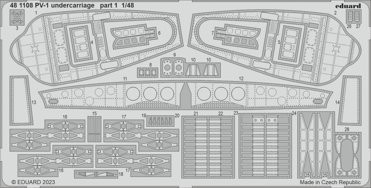 Train d&amp;#39;atterrissage Eduard 481108 PV-1 ACADEMY 1/48  – image 2