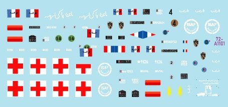 Star Decals 72-A1101 ISAF-Afghanistan n° 2. Casques bleus français. Renault VAB, VAB Sanitaire, Panhard VBL. Échelle 1/72. – Bild 3