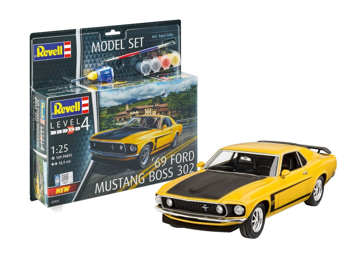 Revell 67025 '69 Ford Mustang Boss 302 Maquette à l'échelle 1/25